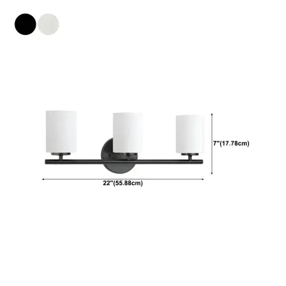 Industrial Metal Cylinder Glass Bathroom Vanity Light