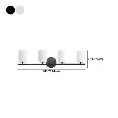 Industrial Metal Cylinder Glass Bathroom Vanity Light