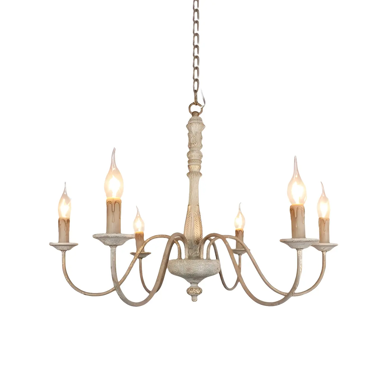 Traditional Adjustable 6-light Empire Wood Candelabra Chandelier Image - 8 | homeyfad