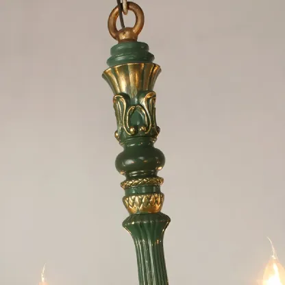 Traditional Adjustable 6-light Empire Wood Candelabra Chandelier Image - 11