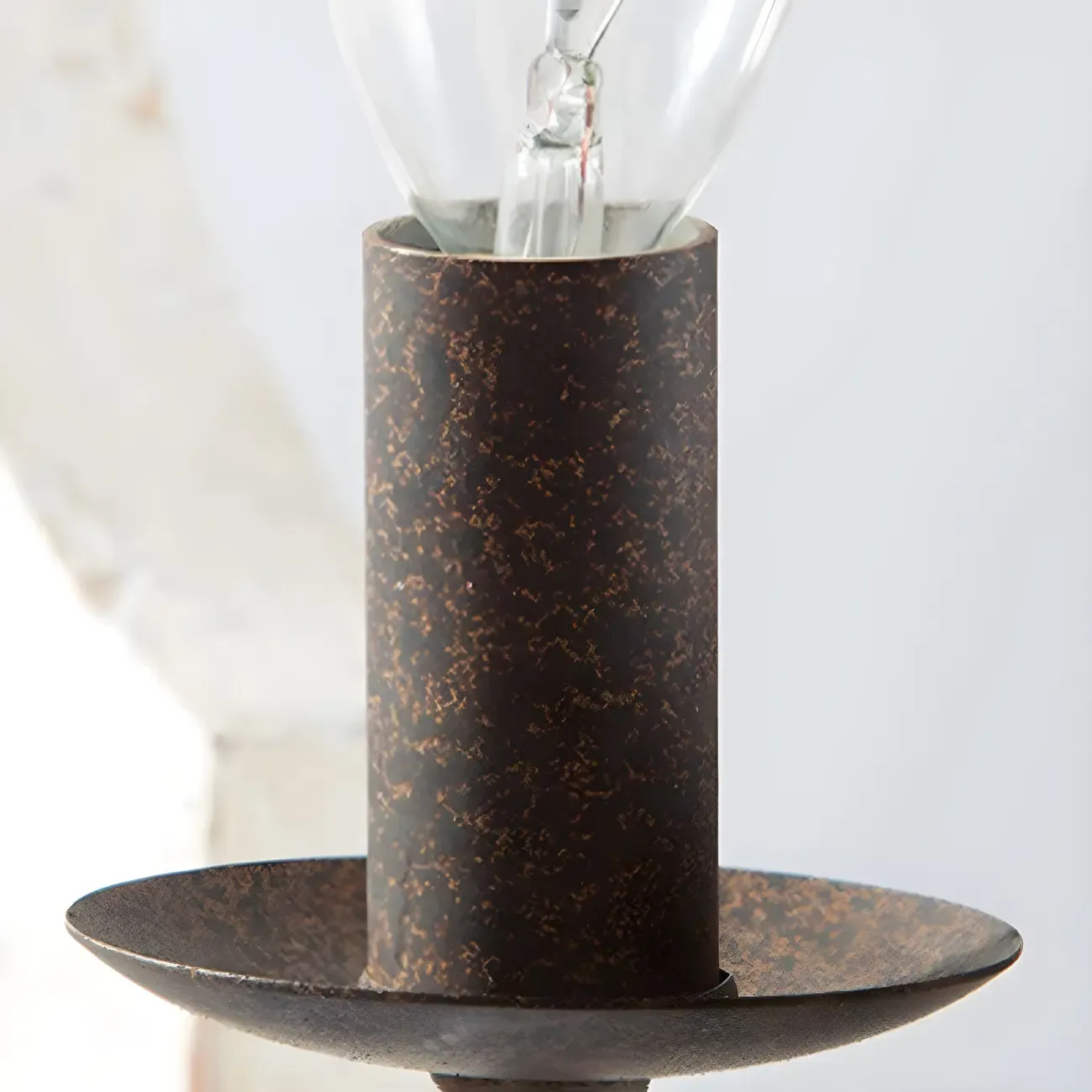 Antique Wood Quatrefoil Rustic Metal Chandelier Image - 13