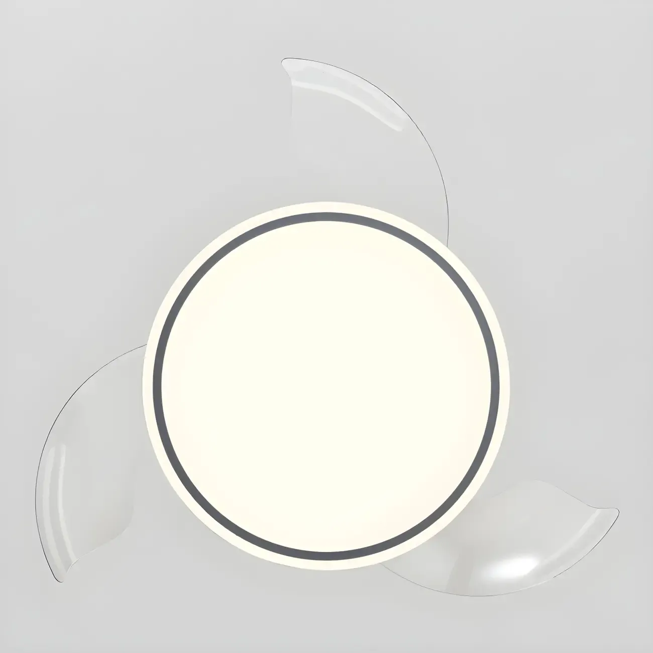 Round 3-Speed Flush Mount Ceiling Fan with Light for Bedroom