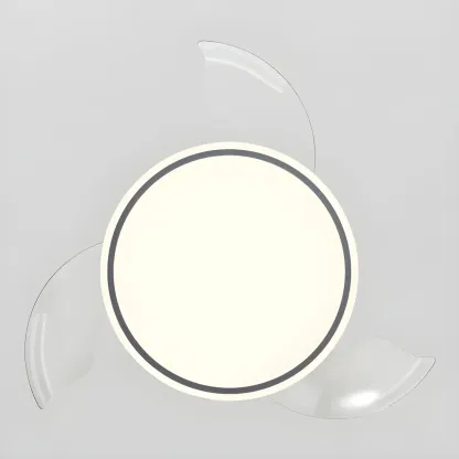Round 3-Speed Flush Mount Ceiling Fan with Light for Bedroom