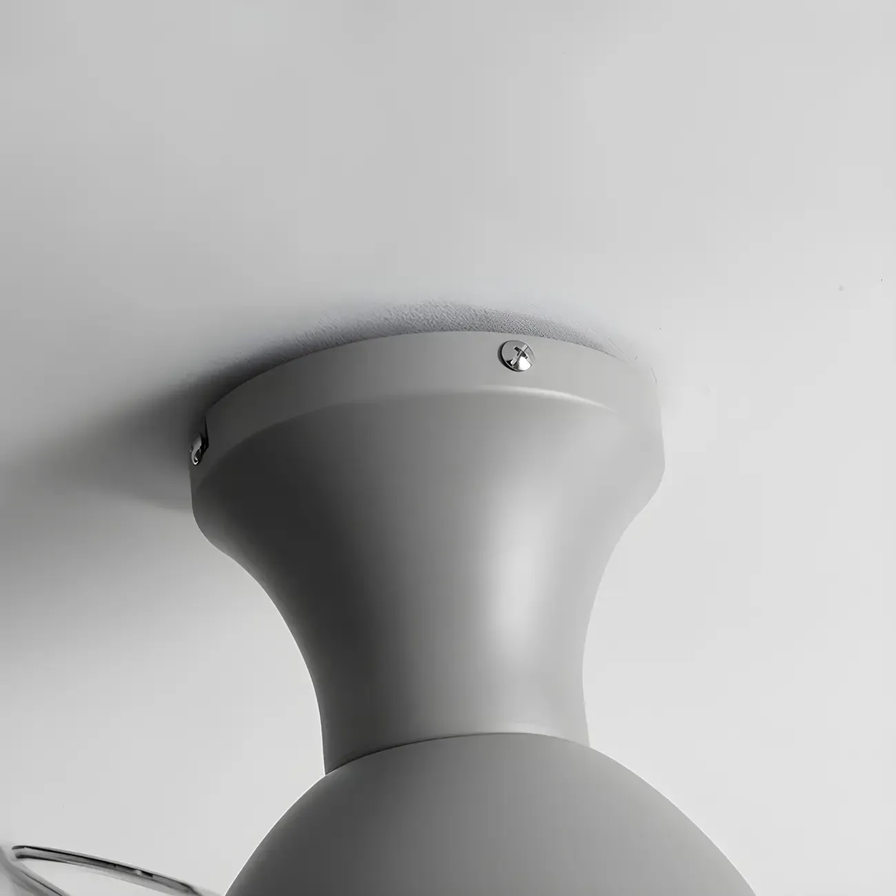 Round 3-Speed Flush Mount Ceiling Fan with Light for Bedroom