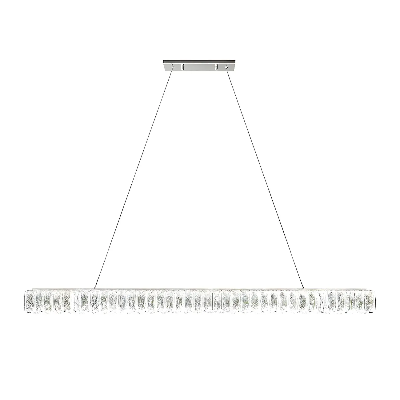 Trendy Modern Crystal Linear Pendant Light Image - 5 | homeyfad