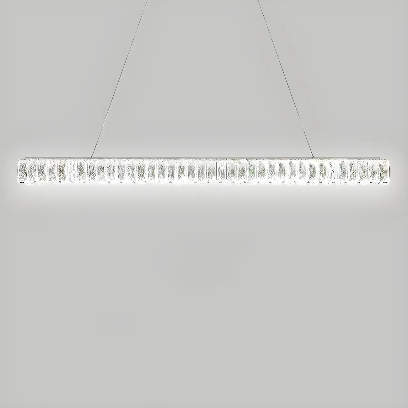 Trendy Modern Crystal Linear Pendant Light Image - 6 | homeyfad