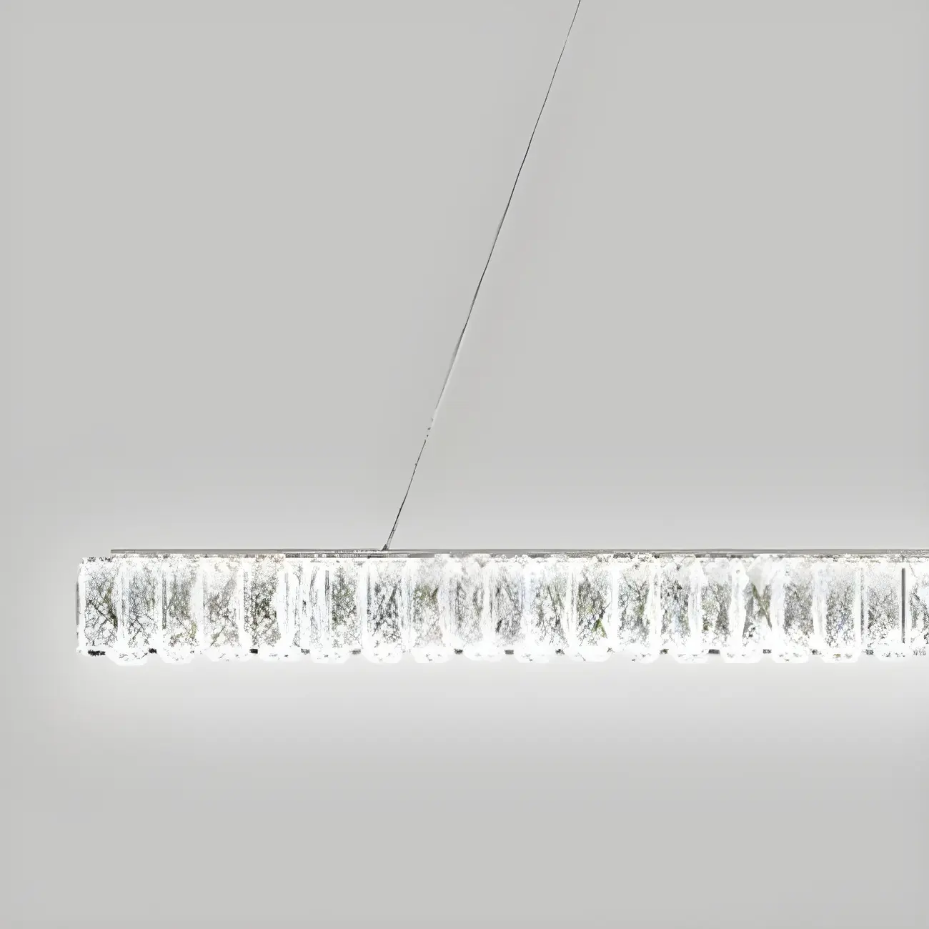 Trendy Modern Crystal Linear Pendant Light Image - 7 | homeyfad