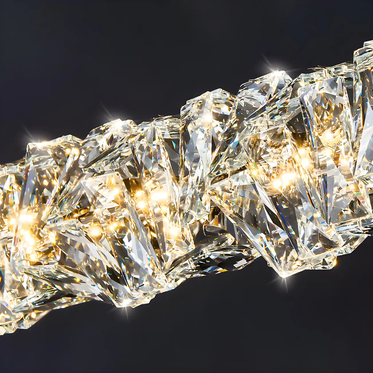 Oversized Modern Crystal Pendant Light for Kitchen Image - 4 | homeyfad