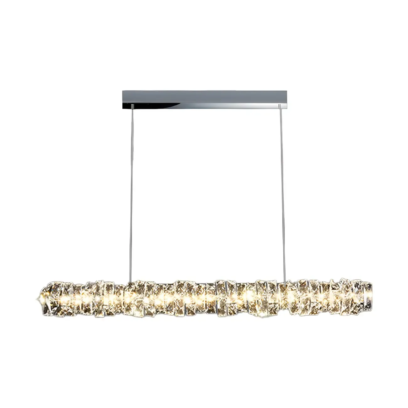 Oversized Modern Crystal Pendant Light for Kitchen Image - 5