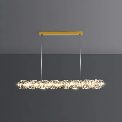 Oversized Modern Crystal Pendant Light for Kitchen Image - 7
