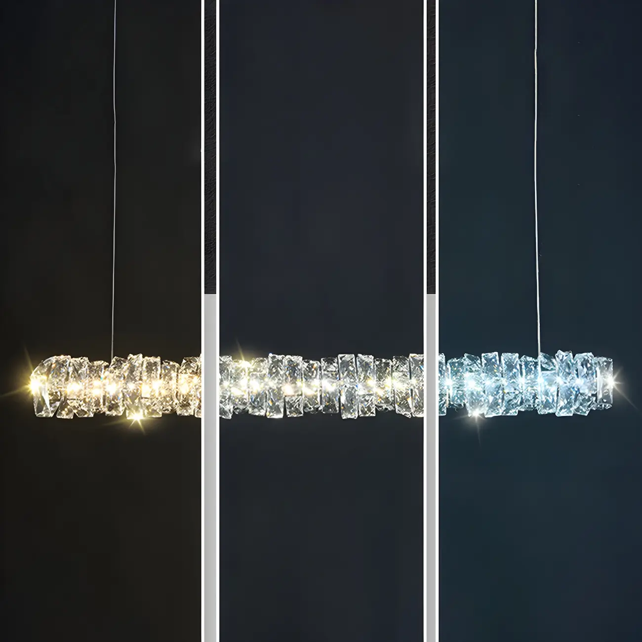 Oversized Modern Crystal Pendant Light for Kitchen Image - 9 | homeyfad