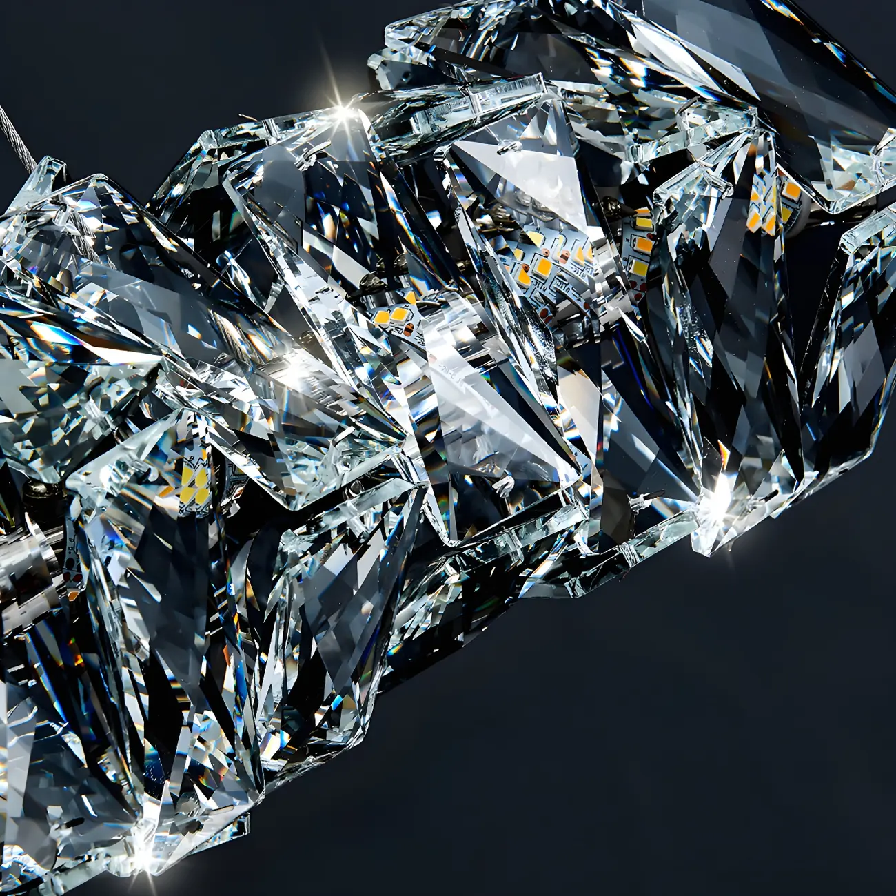 Oversized Modern Crystal Pendant Light for Kitchen Image - 10 | homeyfad