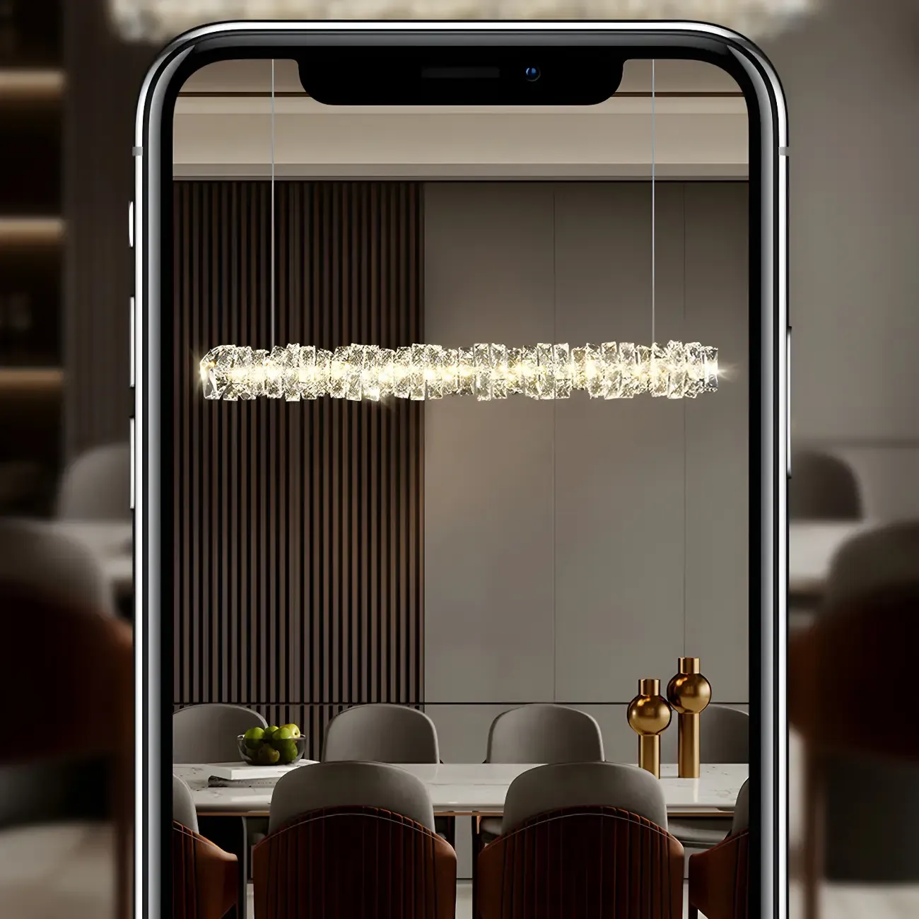 Oversized Modern Crystal Pendant Light for Kitchen Image - 15