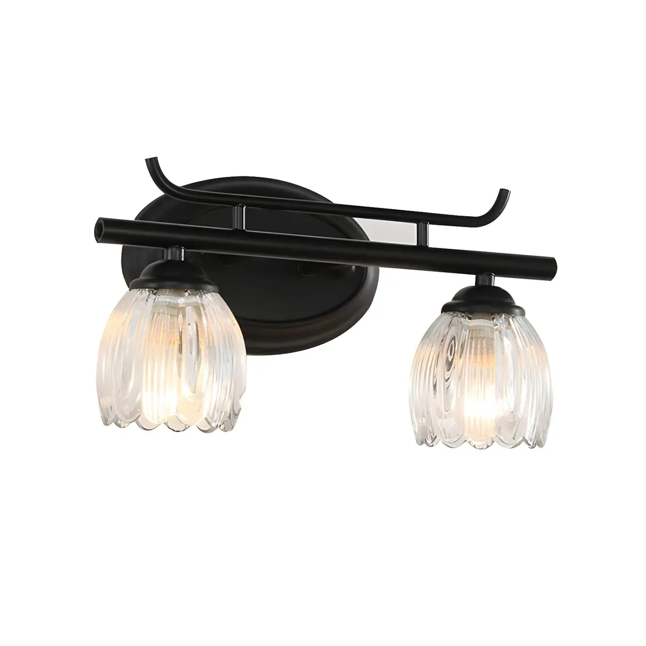 Modern Glass Vanity Light Fixture for Bathroom Wall Image - 7