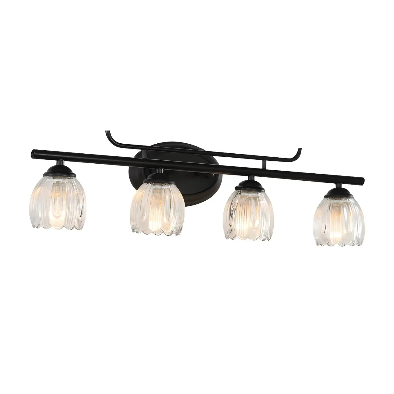 Modern Glass Vanity Light Fixture for Bathroom Wall Image - 9