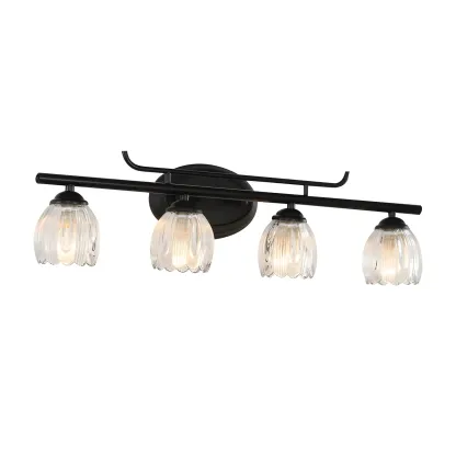 Modern Glass Vanity Light Fixture for Bathroom Wall Image - 9