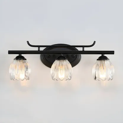 Modern Glass Vanity Light Fixture for Bathroom Wall Image - 14