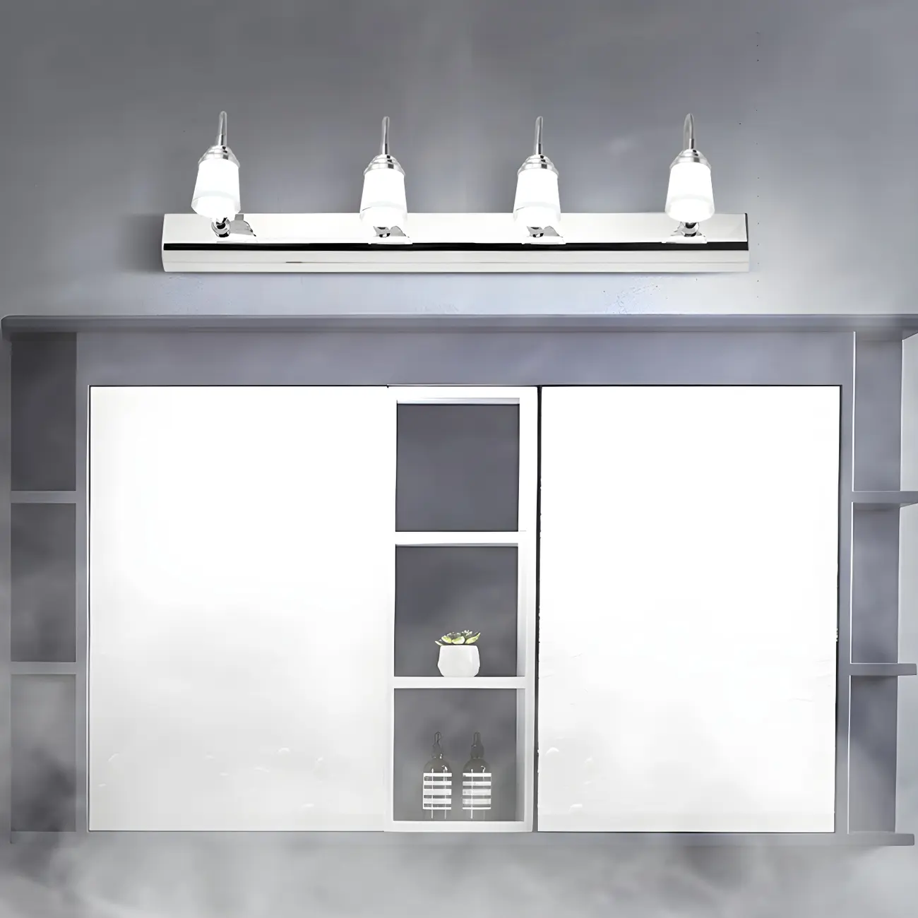 Modern Chrome Adjustable LED Vanity Light for Bathroom Image - 2 | homeyfad