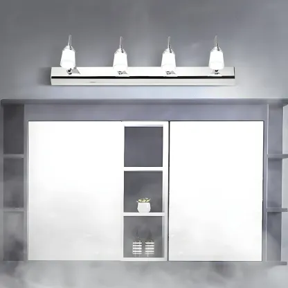 Modern Chrome Adjustable LED Vanity Light for Bathroom Image - 2