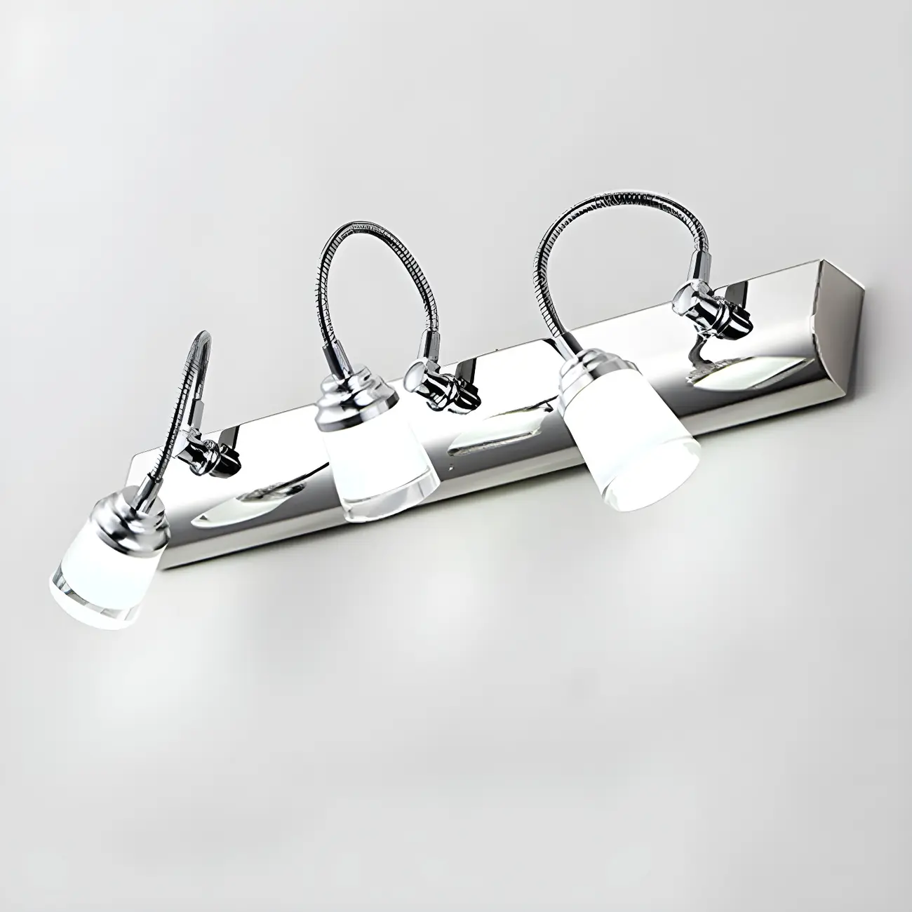 Modern Chrome Adjustable LED Vanity Light for Bathroom Image - 11 | homeyfad