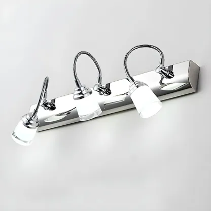 Modern Chrome Adjustable LED Vanity Light for Bathroom Image - 11