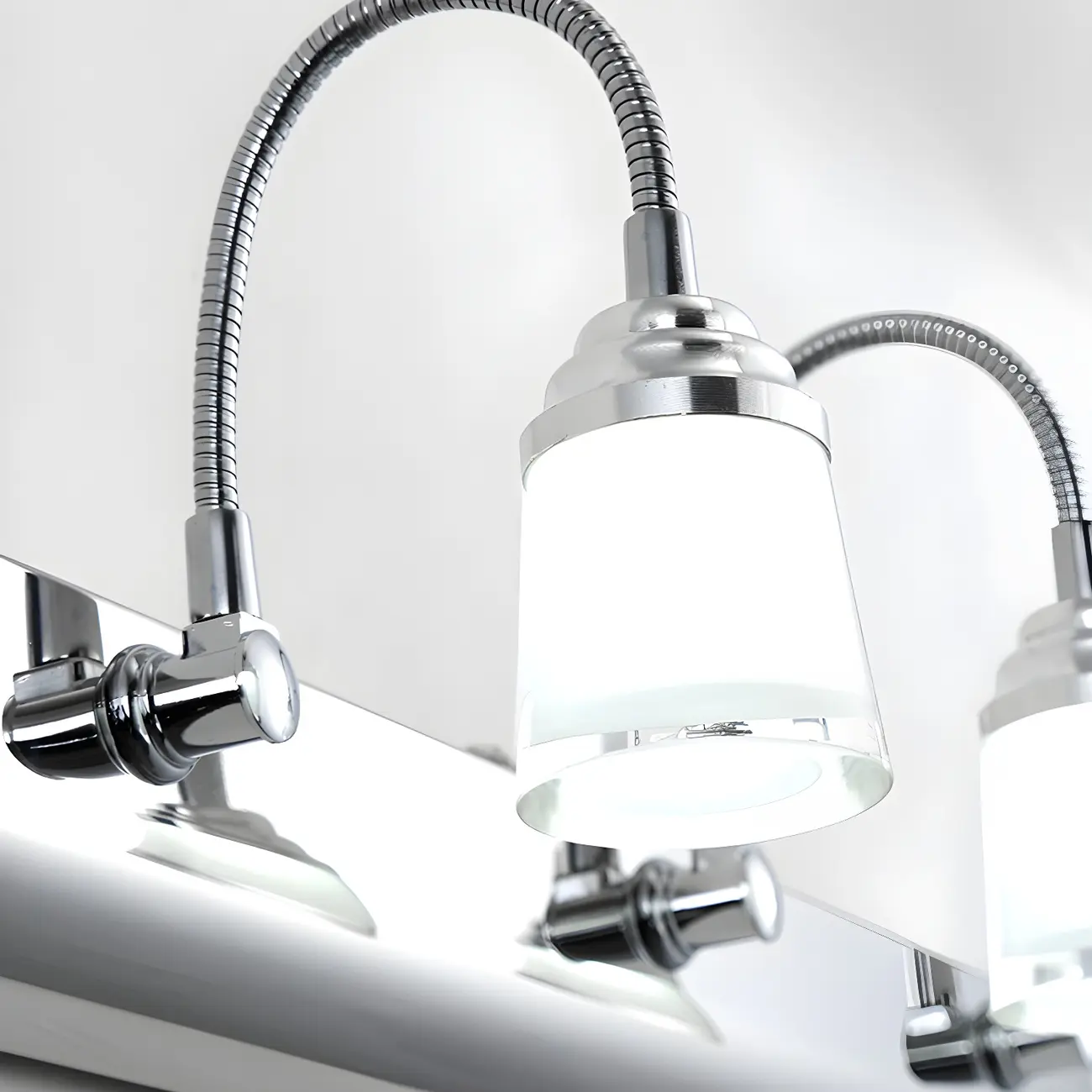 Modern Chrome Adjustable LED Vanity Light for Bathroom Image - 12 | homeyfad