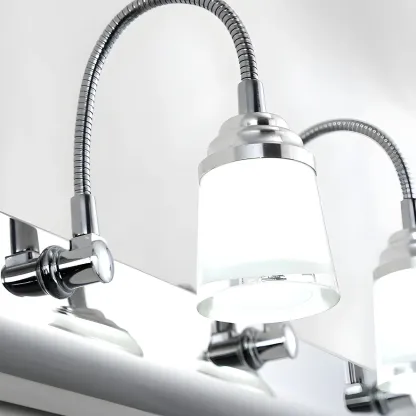 Modern Chrome Adjustable LED Vanity Light for Bathroom Image - 12