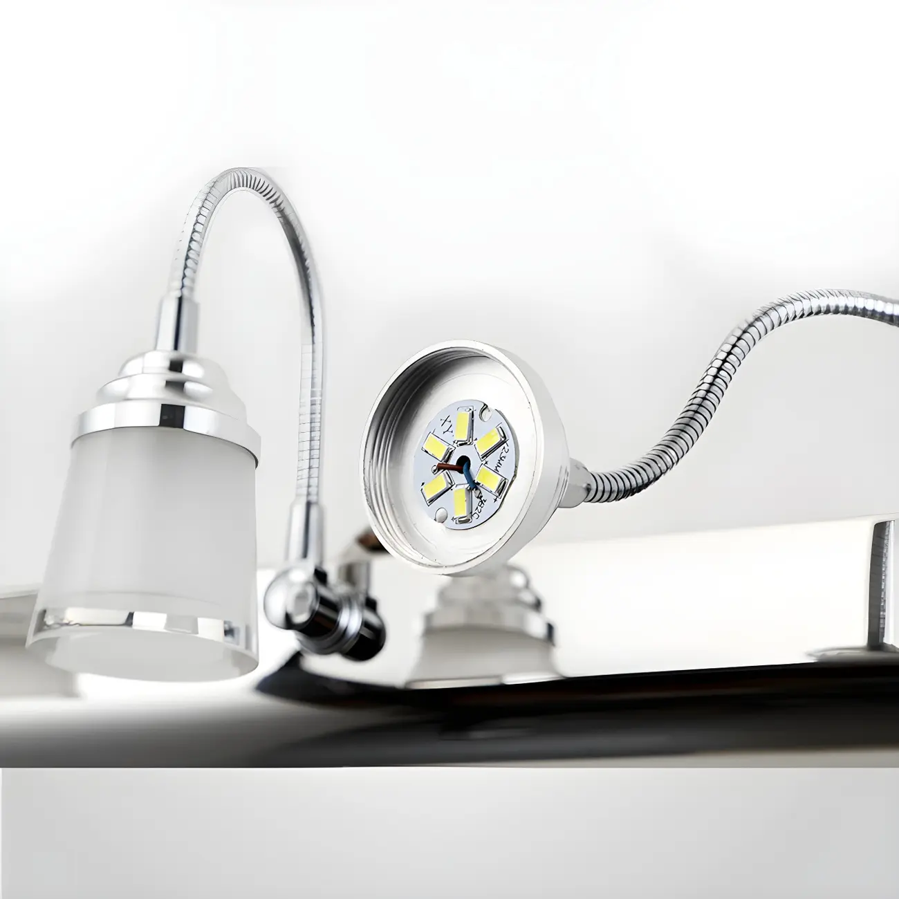 Modern Chrome Adjustable LED Vanity Light for Bathroom Image - 13 | homeyfad