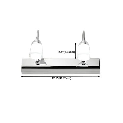 Modern Chrome Adjustable LED Vanity Light for Bathroom #size