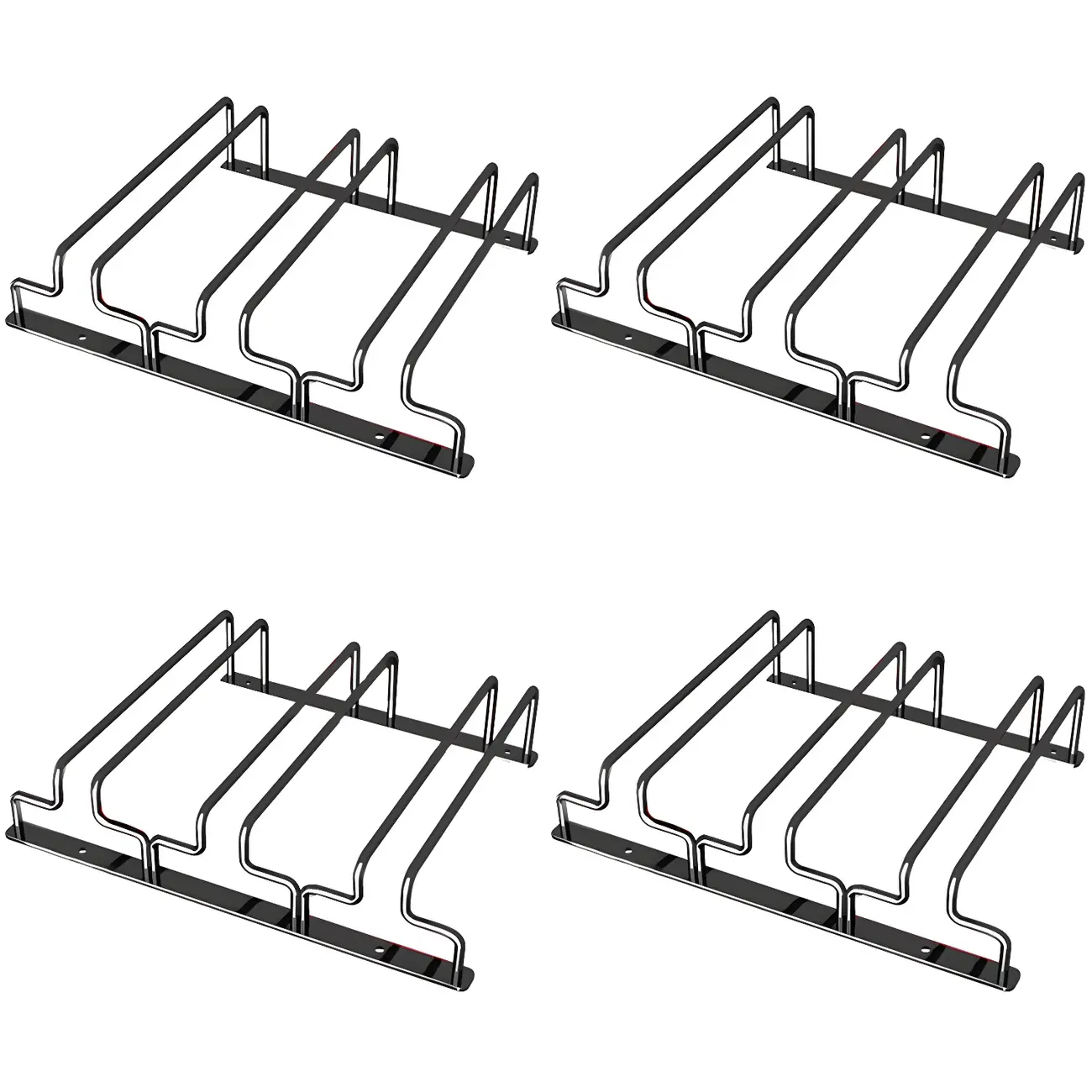 Contemporary Metal Hanging Wine Glass Rack Black Image - 10 | homeyfad