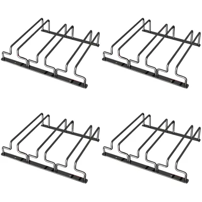 Contemporary Metal Hanging Wine Glass Rack Black Image - 10