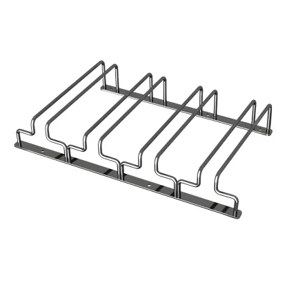 Contemporary Metal Hanging Wine Glass Rack Black Image - 11