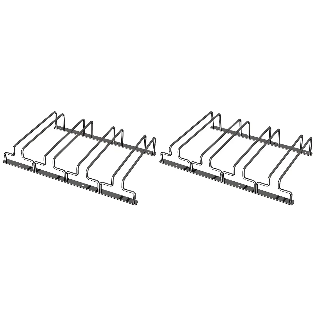 Contemporary Metal Hanging Wine Glass Rack Black Image - 12