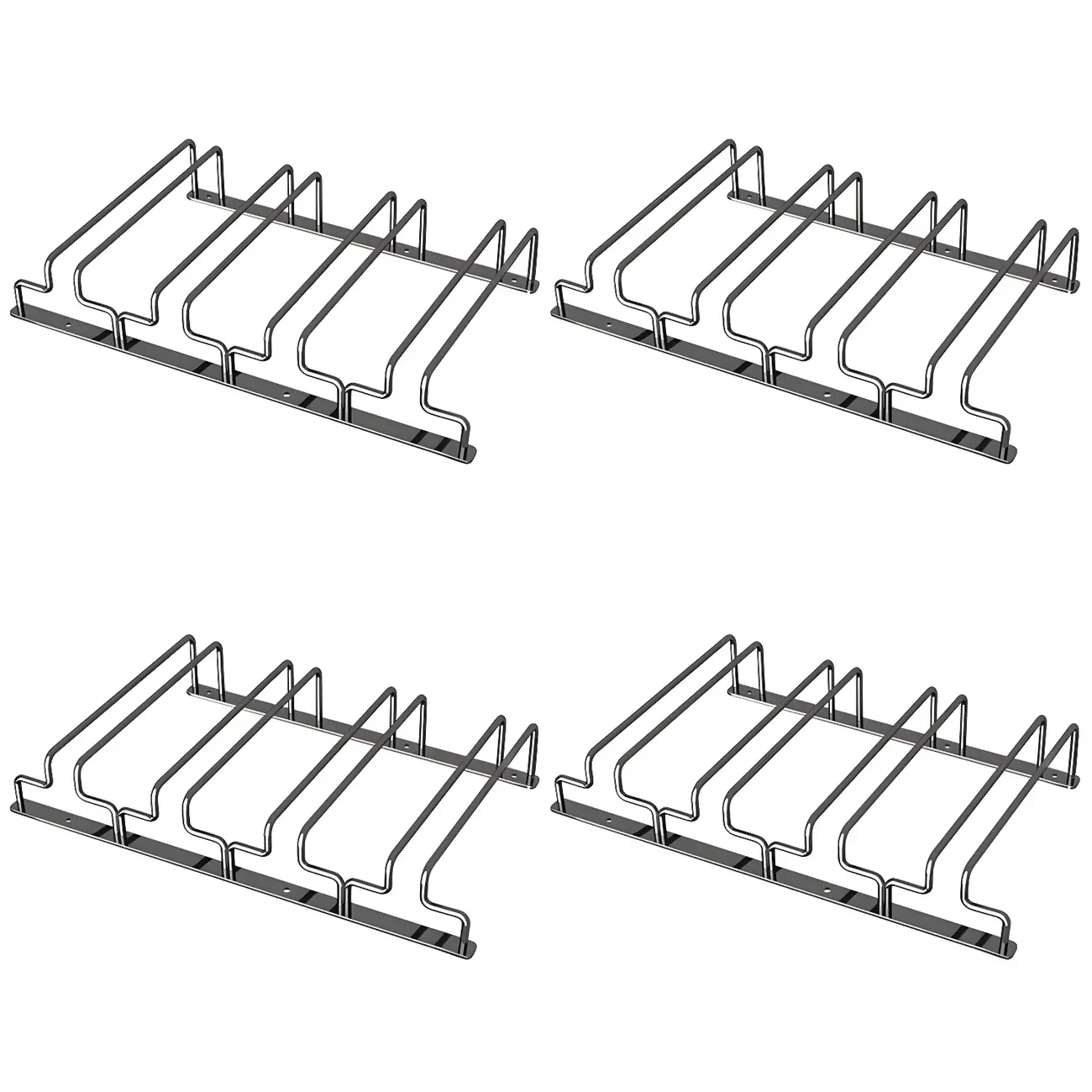 Contemporary Metal Hanging Wine Glass Rack Black Image - 15 | homeyfad