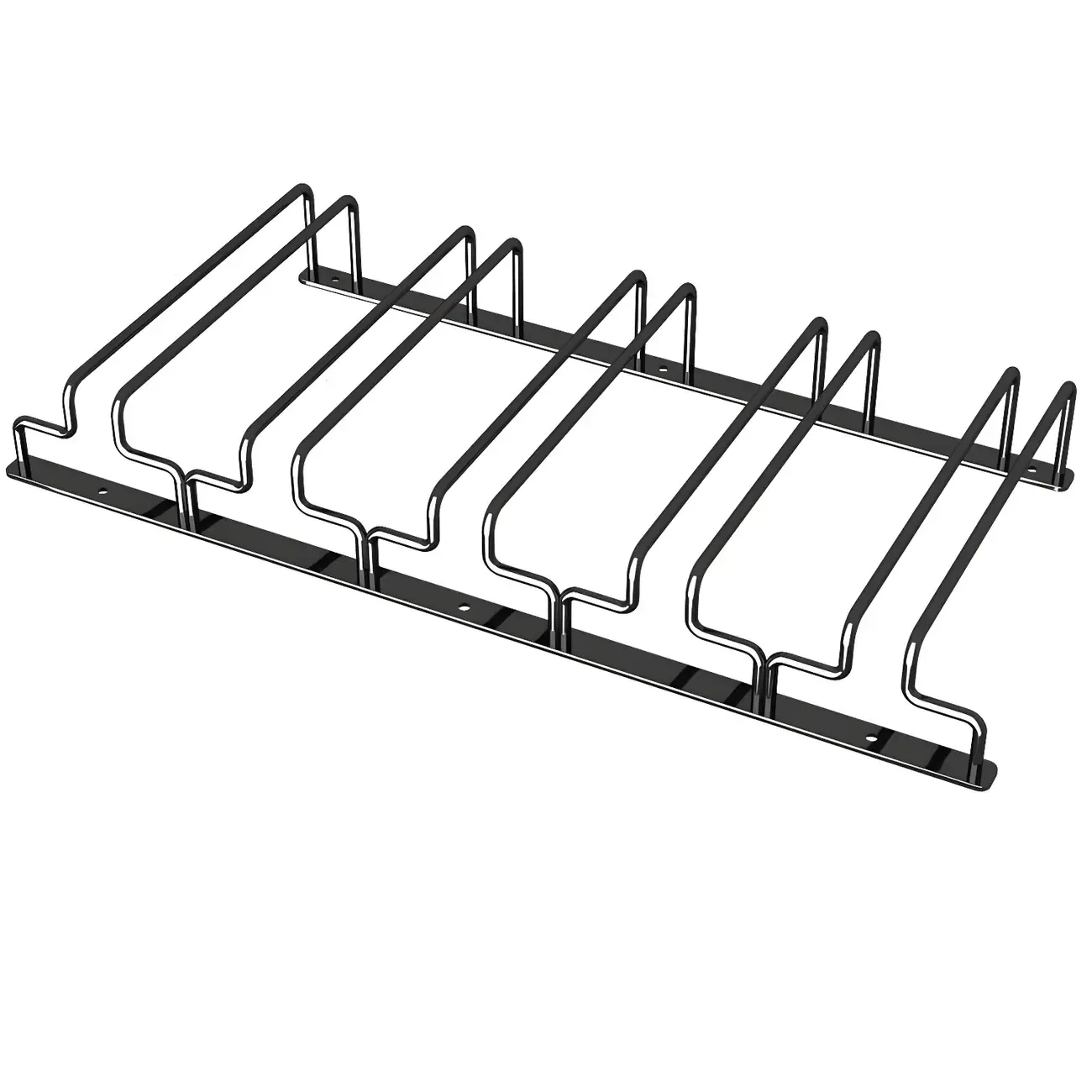 Contemporary Metal Hanging Wine Glass Rack Black Image - 16