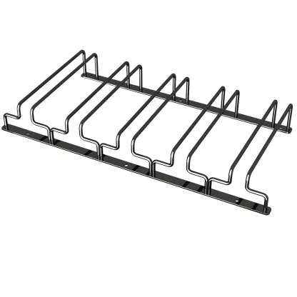 Contemporary Metal Hanging Wine Glass Rack Black Image - 16