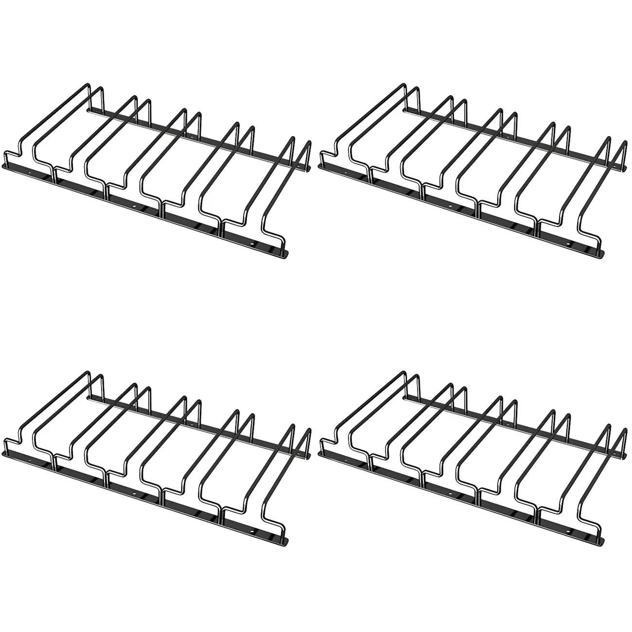 Contemporary Metal Hanging Wine Glass Rack Black Image - 21 | homeyfad