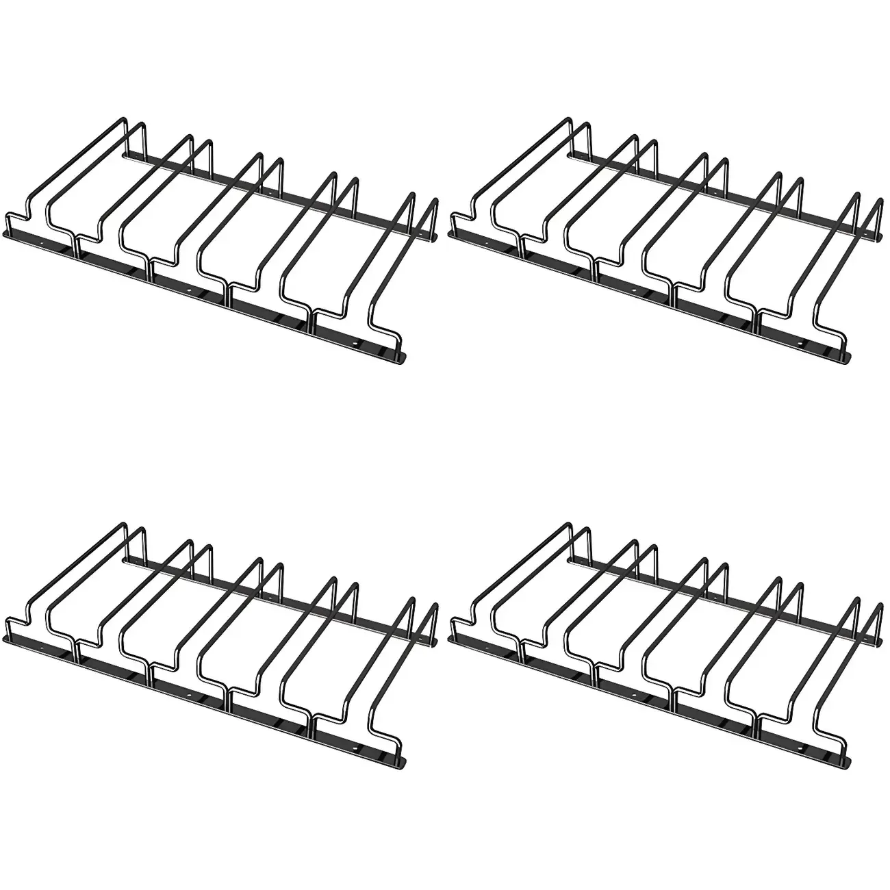 Contemporary Metal Hanging Wine Glass Rack Black Image - 21