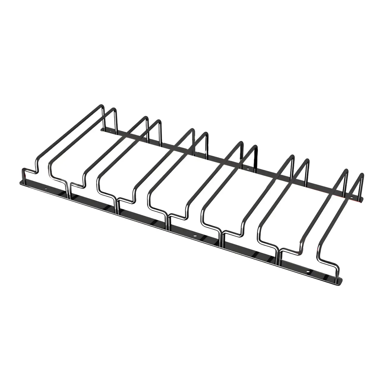 Contemporary Metal Hanging Wine Glass Rack Black Image - 22