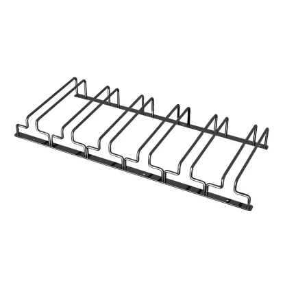 Contemporary Metal Hanging Wine Glass Rack Black Image - 22