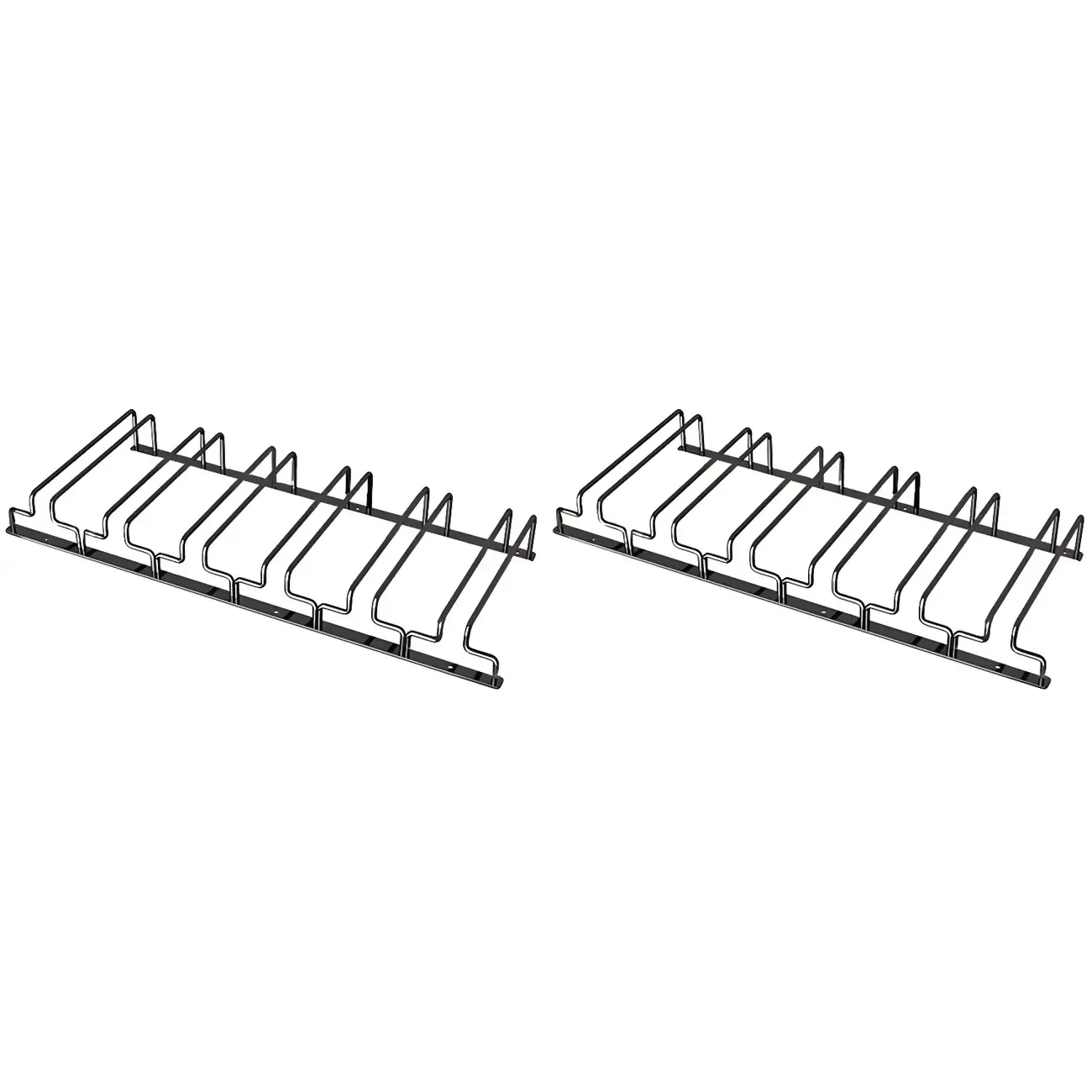 Contemporary Metal Hanging Wine Glass Rack Black Image - 24