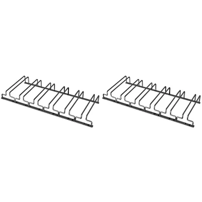 Contemporary Metal Hanging Wine Glass Rack Black Image - 24