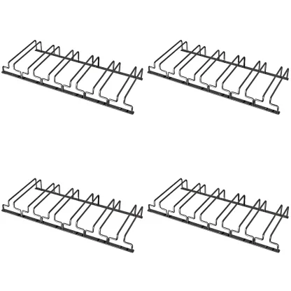 Contemporary Metal Hanging Wine Glass Rack Black Image - 25