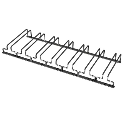 Contemporary Metal Hanging Wine Glass Rack Black Image - 26