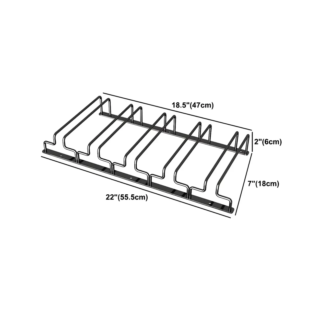 Contemporary Metal Hanging Wine Glass Rack Black Image - 34