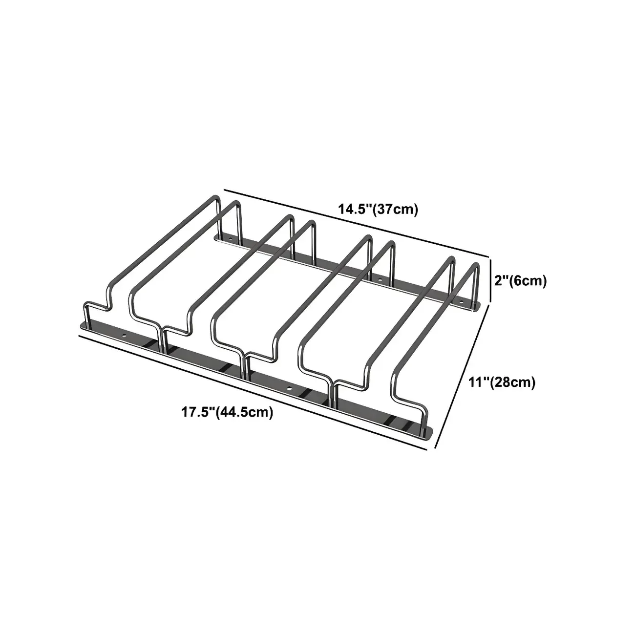 Contemporary Metal Hanging Wine Glass Rack Black Image - 44