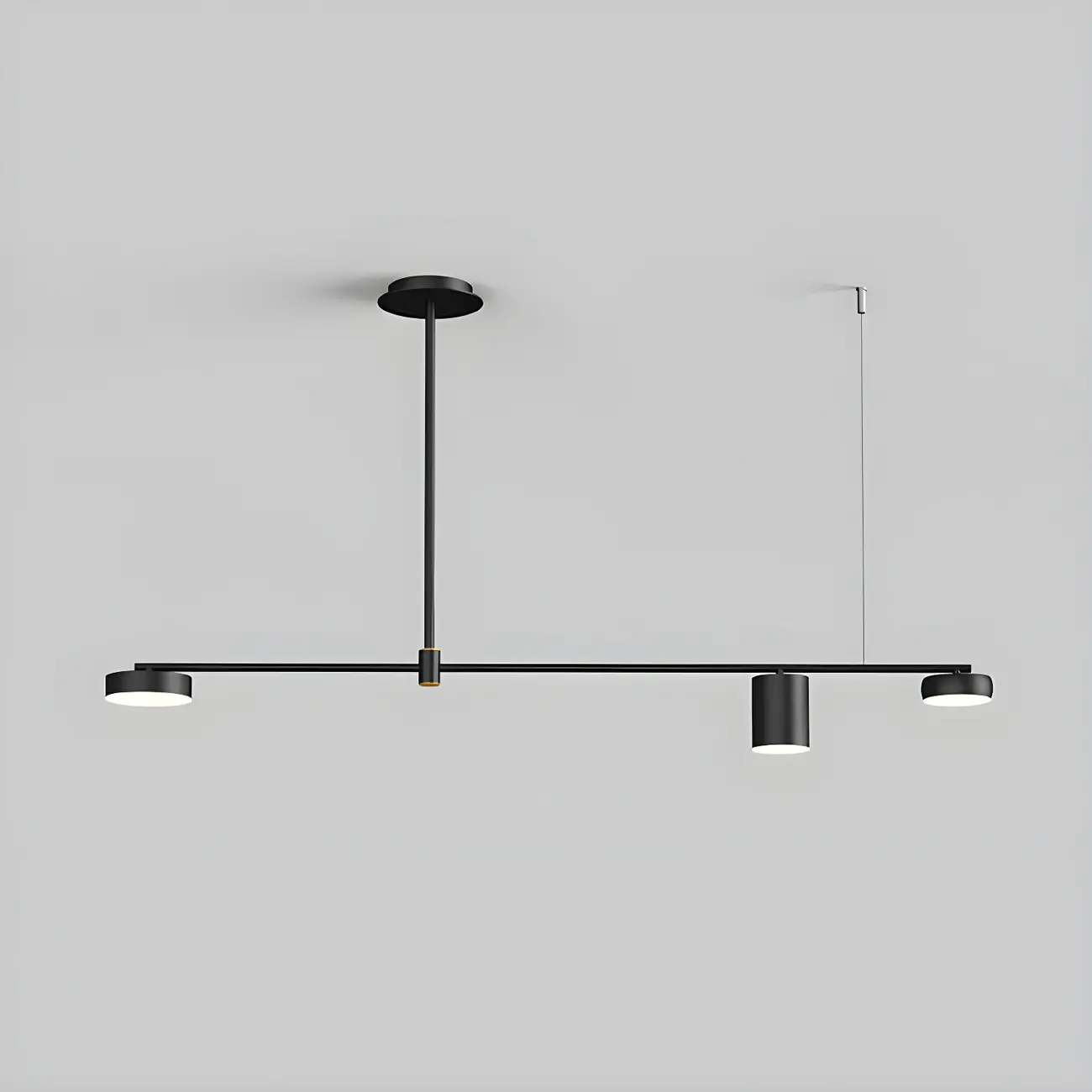 Modern Adjustable Black Linear Kitchen Island Light Image - 6 | homeyfad