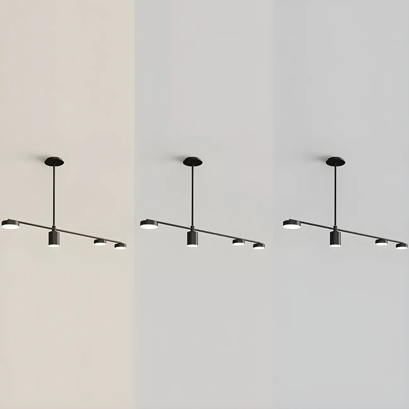 Modern Adjustable Black Linear Kitchen Island Light Image - 11 | homeyfad