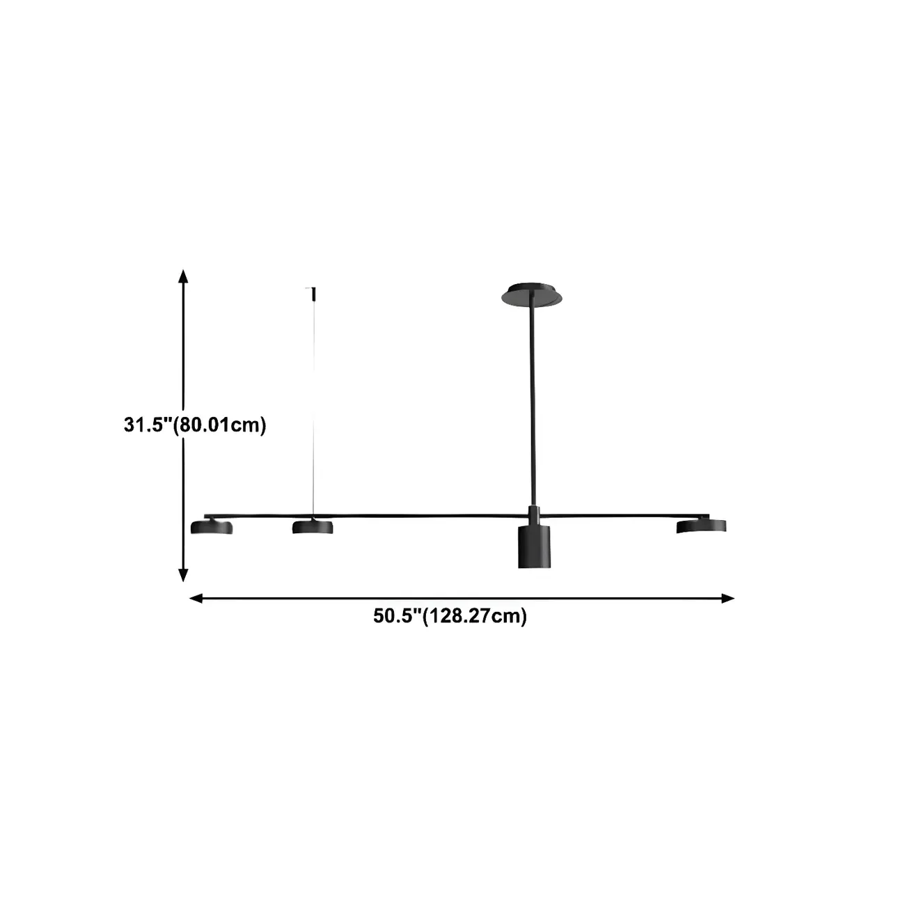 Modern Adjustable Black Linear Kitchen Island Light Image - 17 | homeyfad