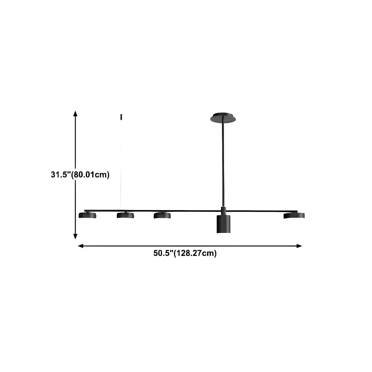 Modern Adjustable Black Linear Kitchen Island Light Image - 18 | homeyfad